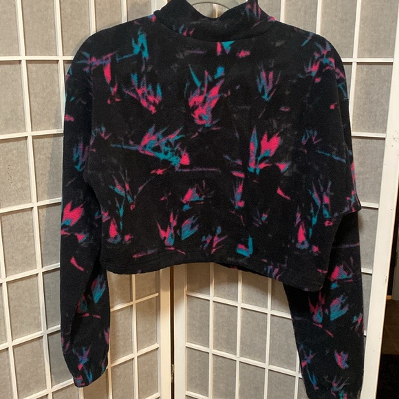 ADIDAS 1/4 ZIP FLEECE CROPPED JACKET💖 - Picture 5 of 15